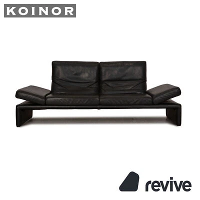 Koinor Raoul Leder Sofa Grau Anthrazit Dreisitzer Funktion Relaxfunktion Couch - Bild 1 von 4