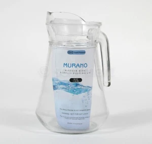 Grant Howard Murano Acrylic Water Pouring Pitcher with Lid 40 oz New - Picture 1 of 4