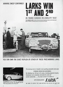 1961 Studebaker Lark "Trans Canada Reliability Test" Original Print Ad - Picture 1 of 1