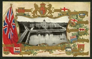 (5463) 1908 P/C VICTORIA, CANADÁ, "LOS EDIFICIOS DEL PARLAMENTO" USADO - Imagen 1 de 2