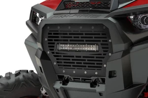 Custom Aftermarket Steel Grille Kit for 17-18 RZR Turbo BRICKS w/ 10" Light Bar - Picture 1 of 3