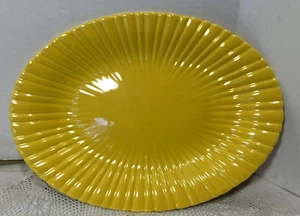 STANGL POTTERY 11.5” COLONIAL YELLOW OVAL SERVING PLATTER #1388 EXC CONDITION - Picture 1 of 4