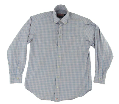 Vineyard Vines Murray Mens Dress Shirt M Blue Red White Plaid Long Sleeve - Image 1 of 4