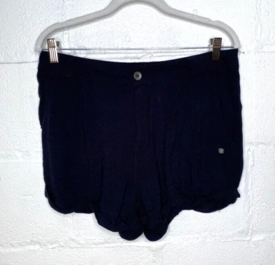 Roxy Life In A Love Cuffed Shorts True Black Size Medium 8 NWT No Waist Tie - Image 1 of 4