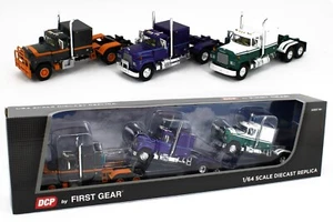 DCP 1:64 *MACK R MODEL* Semi Truck with Flattop Sleeper 3pc TRIO-SET *NIB* - Bild 1 von 6