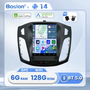 6G+128 GB Android 14 estéreo de coche para Ford Focus MK3 2012-2017 juego de coche navegación por satélite DSP - Imagen 1 de 18