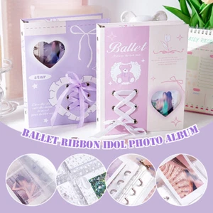 Kpop Idol Ribbon Card Album Ins Style Photo Album Collect Book 3-inch 4 Grid New - Picture 1 of 25