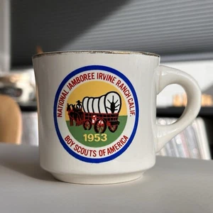 Taza de café vintage de los años 50 Boy Scouts National Jamboree Irvine Ranch California - Imagen 1 de 6