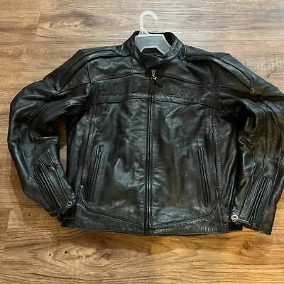Abrigo de cuero de vaca negro para motocicleta AGVSport para mujer talla 40 coderas para el hombro Foto 1 de 4