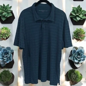 Polo John Varvatos Texturizado Azul Marino Tejido Suave Para Hombre Talla L - Imagen 1 de 11