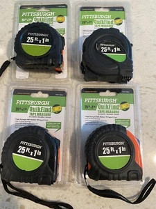 4 each PITTSBURGH 1X25’ TAPE MEASURES - Picture 1 of 6