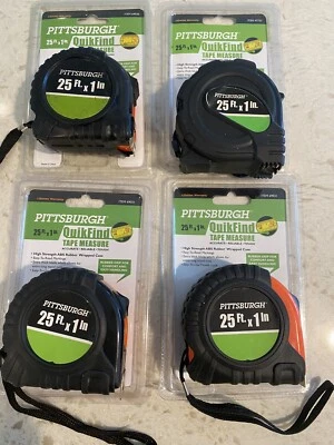4 each PITTSBURGH 1X25’ TAPE MEASURES - Image 1 of 4