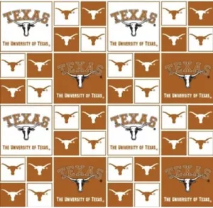 UNIVERSITY OF TEXAS COTTON FABRIC-TEXAS LONGHORNS COTTON FABRIC - Picture 1 of 1