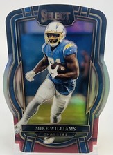 Mike Williams Black & Red Prizm Die-Cut Club Level 2022 Select #246 LA Chargers