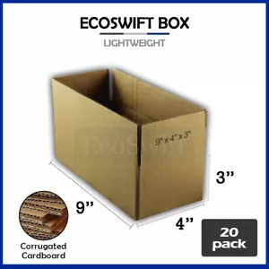 20 scatole cartone 9x4x3 EcoSwift imballaggio spedizioni trasloco scatole cartone ondulato - Foto 1 di 6