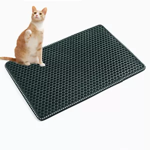 Cat Litter Mat Kitty Litter Trapping Mat 2 Layer Mats with MiLi Shape Scratching - Picture 1 of 6