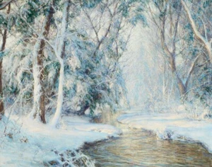 Walter Launt Palmer The First Snow Canvas Print 16 x 20 - Picture 1 of 3