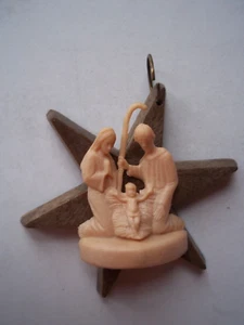VINTAGE Jesus, Mary, And Joseph Kresch Ornament - Plastic 1970's HONG KONG - Picture 1 of 10