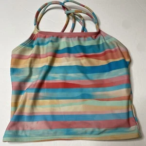 Tankini corto Athleta Girl Sunset Oasis talla 8-10 mediano - Imagen 1 de 4