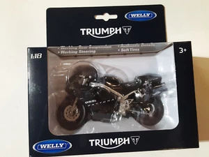 WELLY 1/18 Diecast 2002 TRIUMPH DAYTONA 955i Motorcycle  NEW IN BOX - Picture 1 of 7