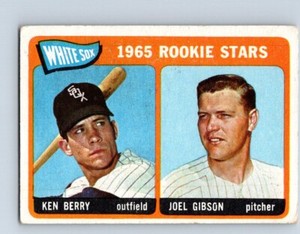 ASEBALL CARD TOPPS 1965 CHICAGO WHITE SOX KEN BERRY JOEL GIBSON ROOKIE  NO370