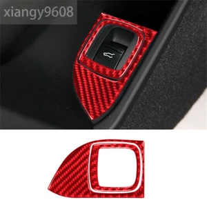 Borde de botón interruptor trasero de fibra de carbono rojo para Porsche Cayenne Sport 2003-10 - Imagen 1 de 9