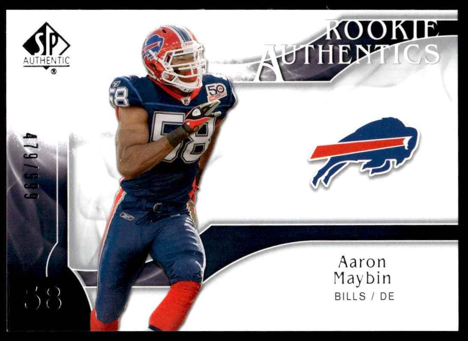 2009 SP Authentic Aaron Maybin Rookie 479/999 Buffalo Bills #210 R125 - Image 1 of 2