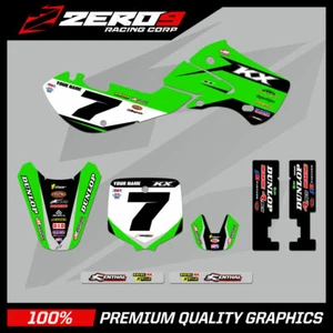 Custom MX Graphics Kit  : KAWASAKI KX 65 / KLX 110 2000 - 2022 FAZE GRN/BLK - Picture 1 of 6