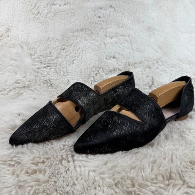 Sapatos femininos Farylrobin rosa cabelo panturrilha sem salto por Anthropologie tamanho 8.5 - Imagem 1 de 4