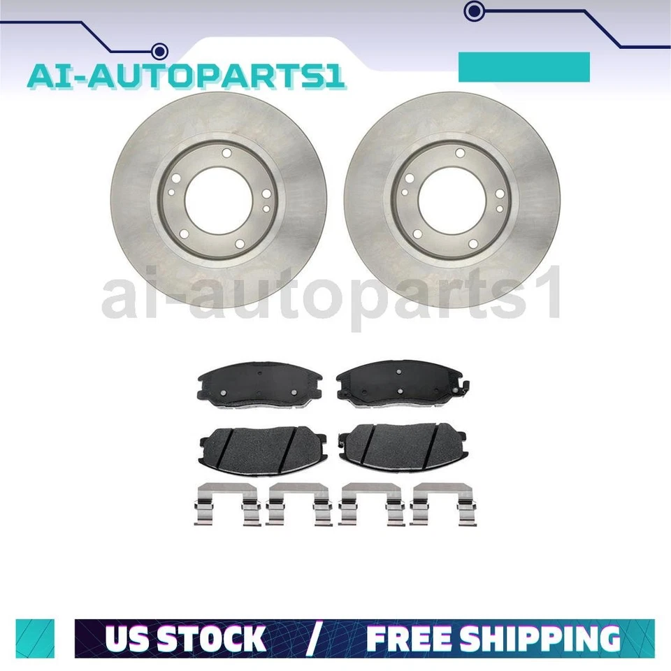 Kit de rotores de freno delanteros y pastillas de freno para Kia Sorento 2003 2004 2005 2006 Foto 1 de 4