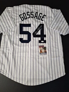 Autographed/Signed Goose Gossage New York Pinstripe Baseball Jersey JSA COA - Picture 1 of 16