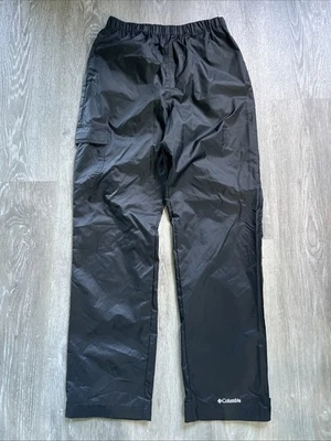 Pantalones de lluvia impermeables antidesgarros Columbia Cypress Brook II EN MUY BUENA CONDICIÓN NEGROS GRANDES MSP $45 Foto 1 de 4