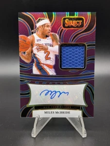 Miles McBride 2024-25 Select Game Used Patch Purple Prizm Auto /99 - Picture 1 of 2