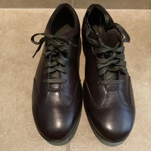 BANANA REPUBLIC Men's Oxford Shoes Size 9.5M Choc Brown Leather Lace Up Wingtip - Picture 1 of 11