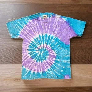 T-shirt vintage Gitano Bullseye tie dye taglia unica maglietta manica corta - Foto 1 di 8