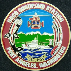 US Coast Guard USCG Group / Air Station Port Angeles WA Challenge Coin - Picture 1 of 2