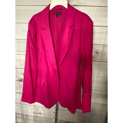 Nuevo abrigo chaqueta blazer rosa XL para mujer INC International Concepts Foto 1 de 4