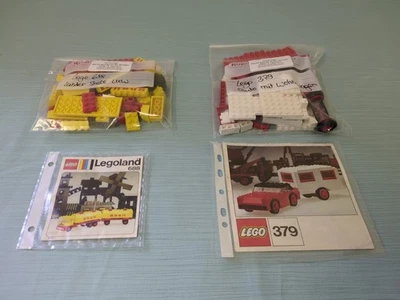 Lego Legoland 688, 379, Shell LKW, Auto mit Wohnwagen, 70er Jahre, vollständig - Bild 1 von 4