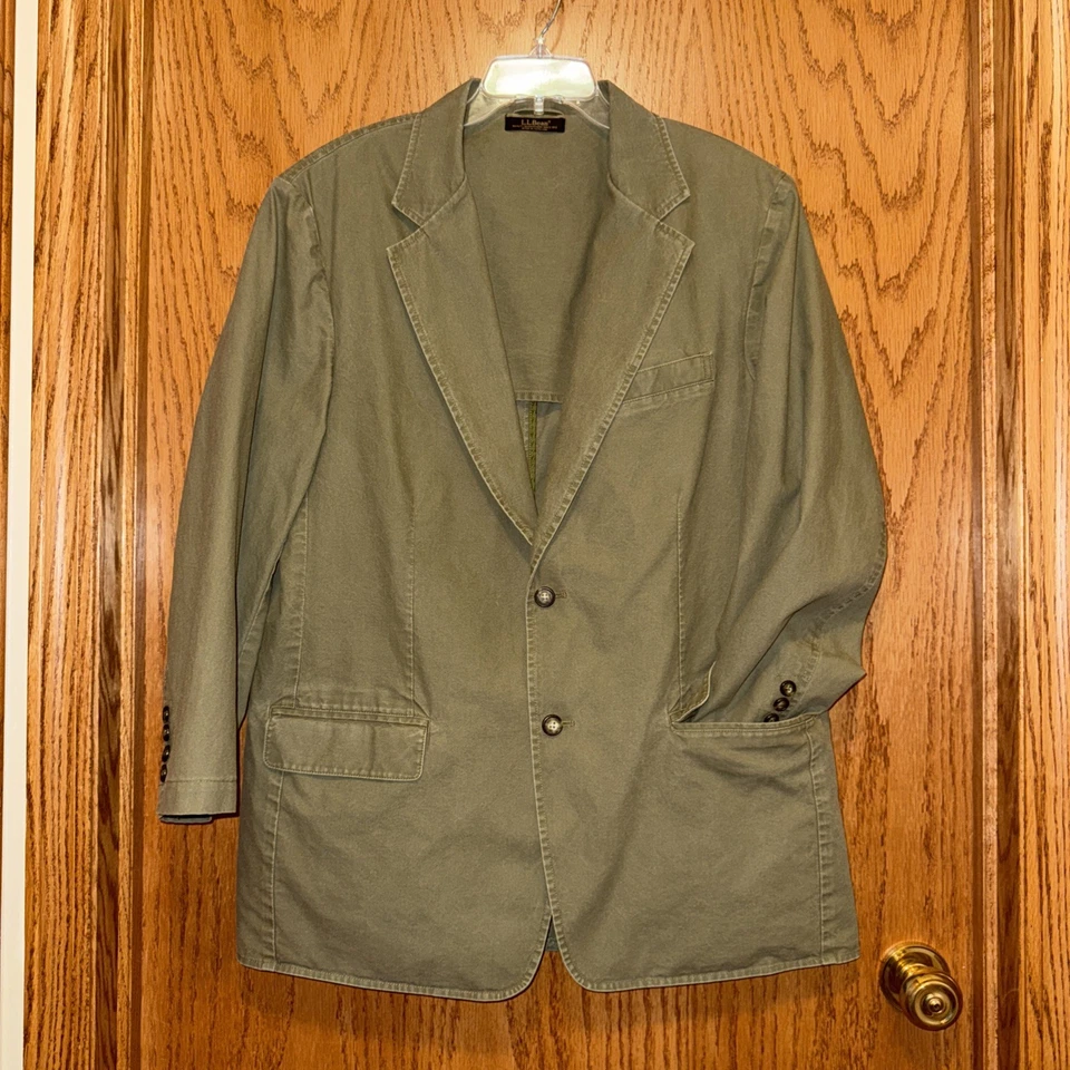 Blazer LL Bean para Hombres 42 R Verde Algodón Sin Estructura Abrigo Deportivo Bolsillos Informal Foto 1 de 4