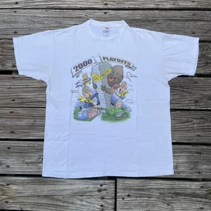 Maglietta Vintage Indiana Pacers 2000 Playoffs Shaq Reggie Miller Taglia Large - Foto 1 di 6