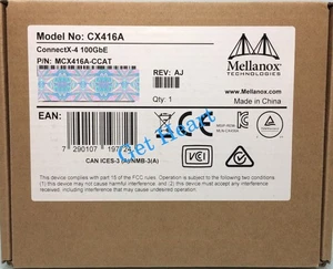 NEW Mellanox MCX416A-CCAT CX416A ConnectX-4 100GbE 2-Port QSFP28 Network Card - Afbeelding 1 van 2