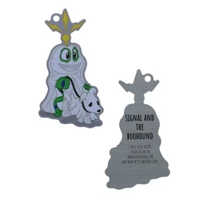 Signal and the Boohound Trackable Tag  Frosch Traveltag Trackable Halloween - Bild 1 von 1