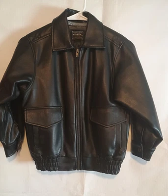 Arizona Boys Black Faux Leather Jacket Sz S - Image 1 of 4
