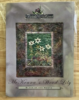 Pine Needles Art Quilts Petals Of My Heart Series McKenna’s Wood Lily BOM - Image 1 of 2