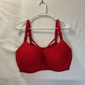 Cacique roter Spitzen-BH mit Trägern vorne 42G Bügel - Bild 1 von 11