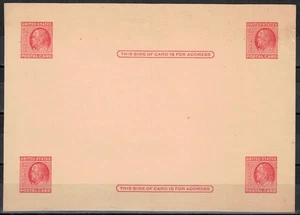 USA 1950 Franklin, Varietà Cartolina postale 2c nuova - Picture 1 of 1