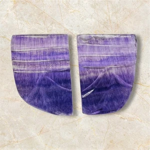 Multi color Fluorite Gemstone Pair – 31 Carat Carved Cabochons 20x14x4mm - Foto 1 di 2