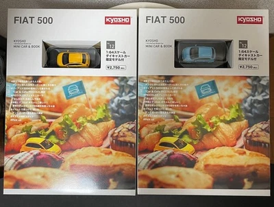 Kyosho auto pressofusa FIAT500 giallo + blu n. 12 - Immagine 1 di 4