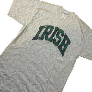 Camiseta vintage de una sola puntada lucha irlandesa Notre Dame mediana a cuadros verde - Imagen 1 de 10
