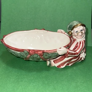 Fitz & Floyd Christmas Carol Scrooge Candy Tidbit Dish Hand Painted 1993 VTG - Picture 1 of 5